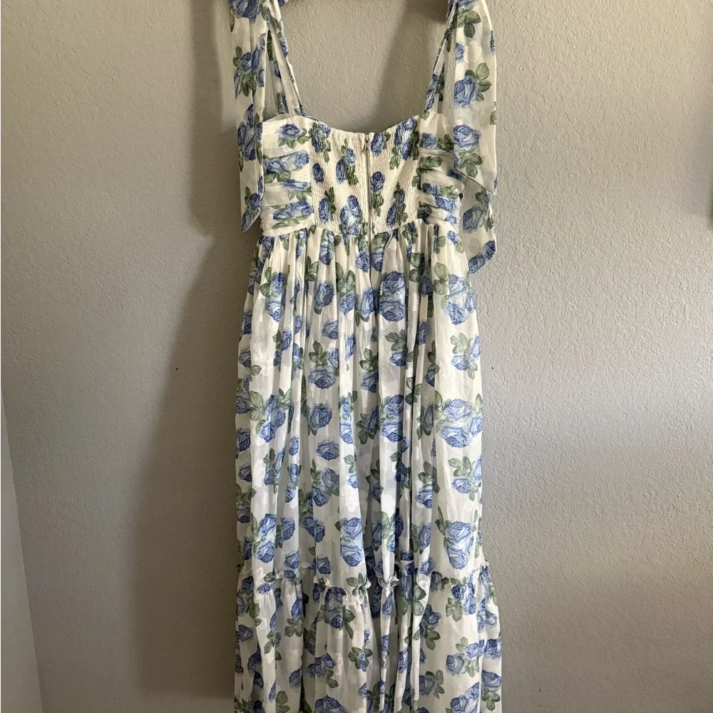 Petal & Pup Blue Floral Maxi Dress - Picture 5 of 6